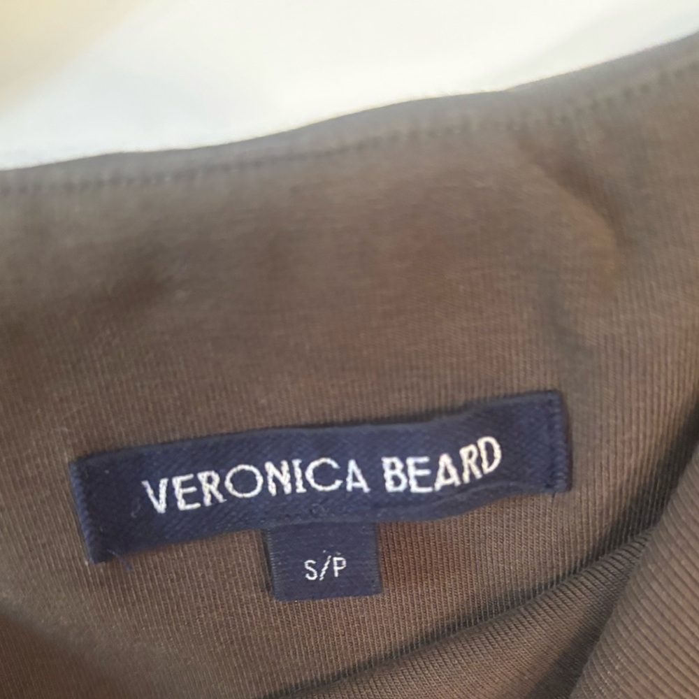new Veronica Beard Charissa Stretch-Cotton Midi Dress in Cypress olive - Picture 8 of 8